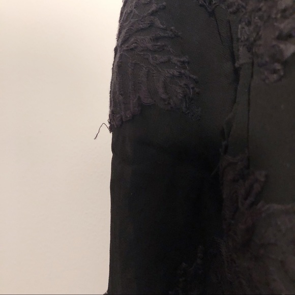 Aritzia Wilfred Black Tropical Print Sheer Blouse - Picture 10 of 10